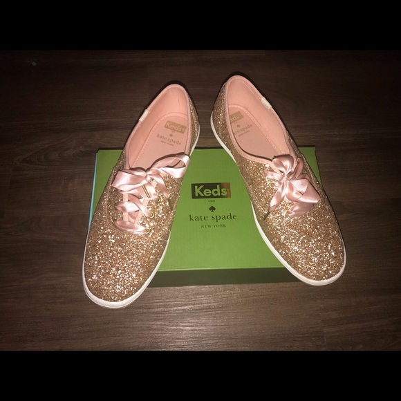 kate spade Shoes - Keds x Kate Spade Rose Gold Glitter Sneakers
